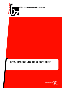 EVC-procedure: beleidsrapport