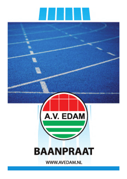 Baanpraat 2014 - Atletiekvereniging Edam