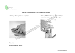 Blokkeeroefening lange en korte buigpees van de vinger