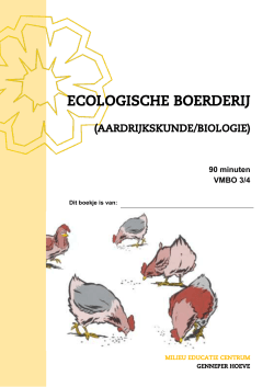 ECOLOGISCHE BOERDERIJ - Milieu Educatie Centrum