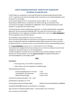 EERSTE GEMEENSCHAPPELIJKE &ldquo;MARCHE EMT WANDELING
