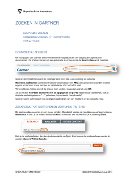 Handleiding Zoeken in Gartner