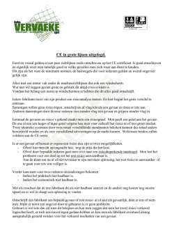 CE in grote lijnen uitgelegd.