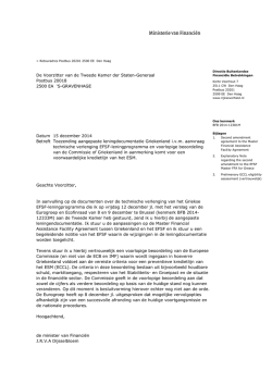 "Kamerbrief toezending documentatie