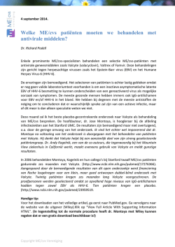 Lees verder - ME/cvs Vereniging