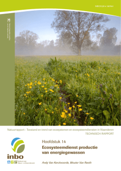 Ecosysteemdienst productie van energiegewassen.