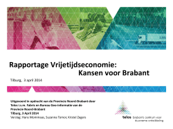PowerPoint Rapportage Vrijetijdseconomie Brabant