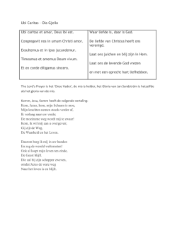 Ubi Caritas – Ola Gjeilo Ubi caritas et amor, Deus ibi est