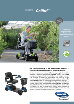 Invacare&reg; Colibri_Brochure_NL-FR