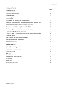 Jaarrekening 2013 - Vereniging Suringar