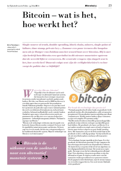 Bitcoin – wat is het, hoe werkt het?