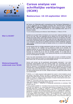 flyer in pdf-formaat - Centrum voor Politiestudies