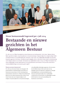 Bestaande en nieuwe gezichten in het Algemeen Bestuur