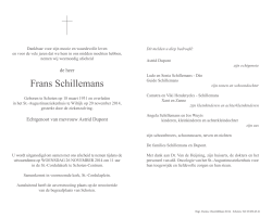 Frans Schillemans - Daems Begrafenissen