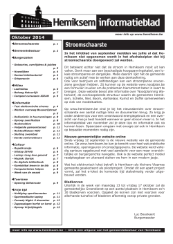 Informatieblad oktober 2014