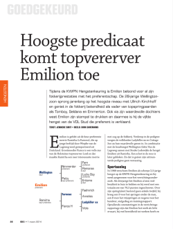 Hoogste Predicaat komt topvererver Emilion toe