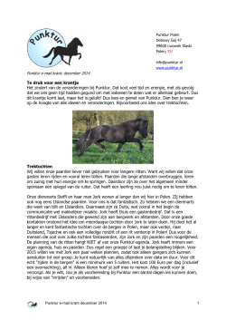 e mailkrantje van december - Punktur IJslandse paarden