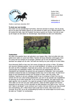 e mailkrantje van december - Punktur IJslandse paarden