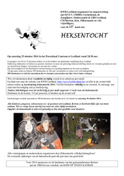 heksentocht 2014 - aankondiging