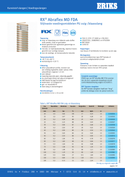 Polyurethaan zuigslang RX® Abraflex MD-FDA (medium-duty