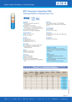 Rubber water- en uitstoomslang RX® Cleanfixx FDA