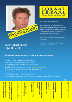 Michel Pieterson - Lokaal Liberaal
