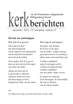 in Actie - Protestantsekerk.net