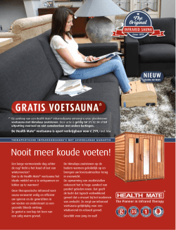 GRATIS VOETSAUNA*