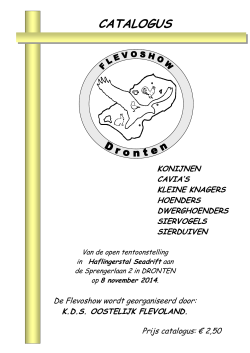 Catalogus Flevoshow 2014 - KDS Oostelijk Flevoland