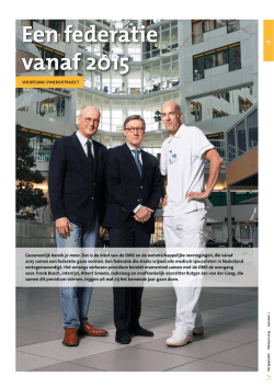 Een federatie vanaf 2015 - Orde van Medisch Specialisten
