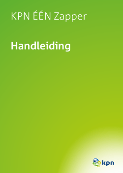 Handleiding KPN &Eacute;&Eacute;N Zapper