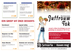 EEN GREEP UIT ONZE DESSERTS