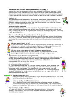 Hoe maak en houd ik een spreekbeurt in groep 6