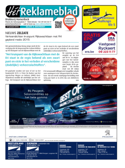 het reklameblad 21 januari