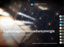 Rapportage hernieuwbare energie 2013 - deel 2