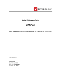 Digital Dialogues Pulse onderzoek 2014