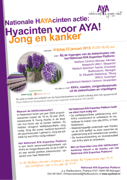 Hyacinten voor AYA! Jong en kanker