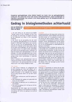 Gedrag in biologiemethoden achterhaald