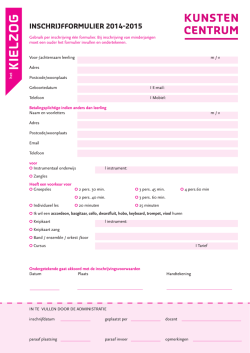 INSCHRIJFFORMULIER 2014-2015