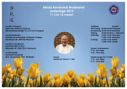 Aikido Kenshukai Nederland Lentestage 2015 11 t/m 15
