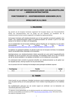 PERMANENT OPEN CALL FOR EXPRESSION OF