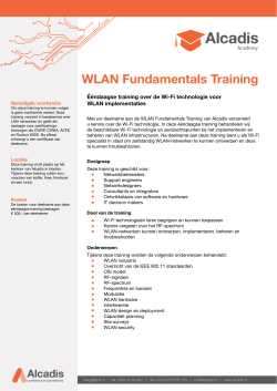 WLAN Fundamentals Training