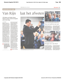 Brabants Dagblad - Van Rijn laat het afweten.