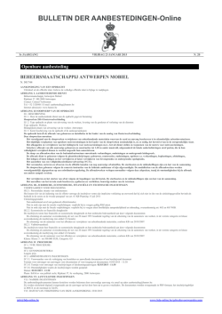 BULLETIN DER AANBESTEDINGEN