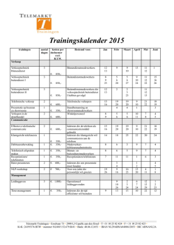 jan-jun 2015 - Telemarkt Trainingen