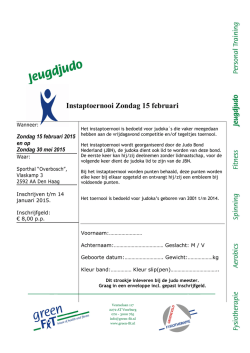 Instaptoernooi Zondag 15 februari