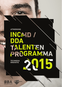 incmd dda talent program techniek