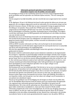 Informatie gestuurd optreden is het kritieke pad