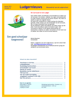 Ludgernieuws januari 2015