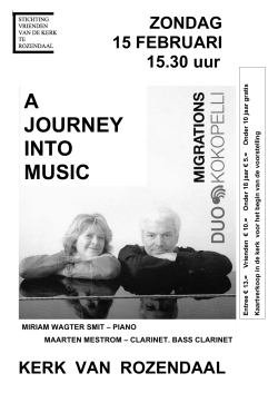 A JOURNEY INTO MUSIC - De Kerk van Rozendaal